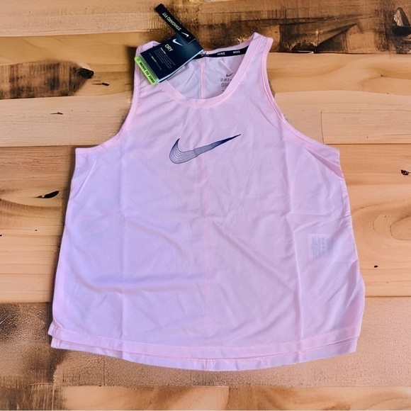 Nike Swoosh Trophy Tank Top NWT Big Girl Medium + Training Sleeveless Pink - Picture 1 of 8